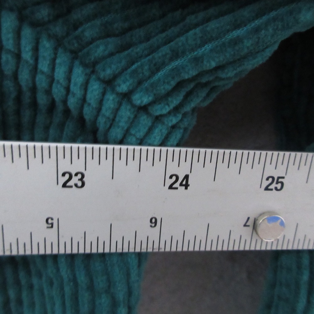 LL Bean Shirt Women XL Green Corduroy Button Up Cotton Shacket Pockets Layer - Picture 7 of 9